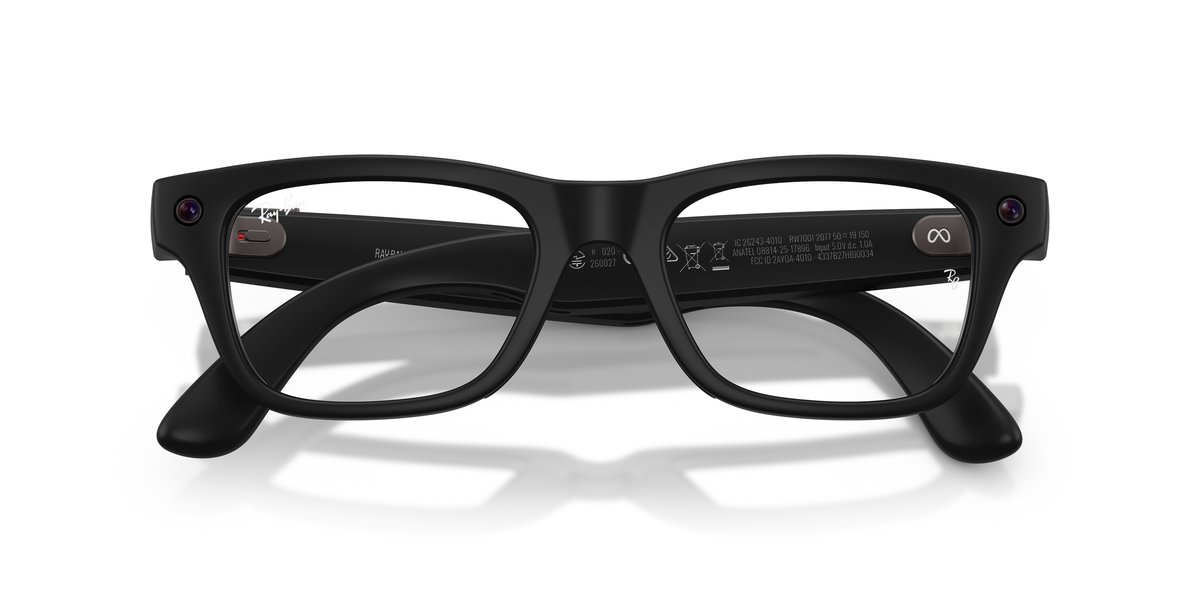 Ray-Ban Meta Wayfarer RW7001 Nero — Lente Demo (Cal. 54) 3