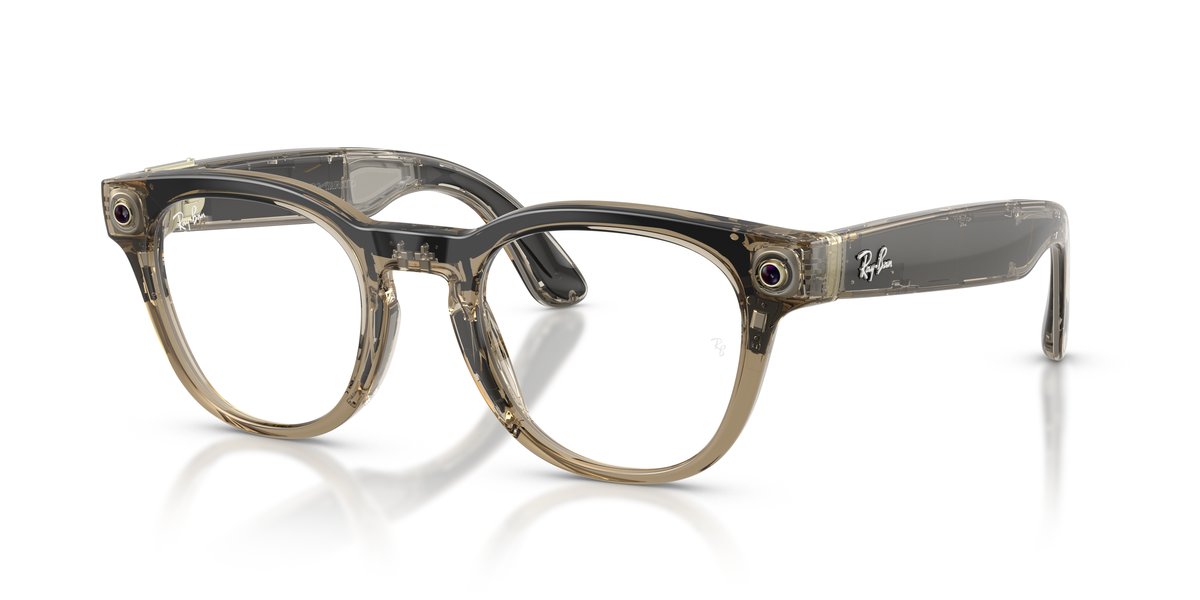 Ray-Ban Meta RW7002 Beige Tortora Trasparente — Lente Demo 6