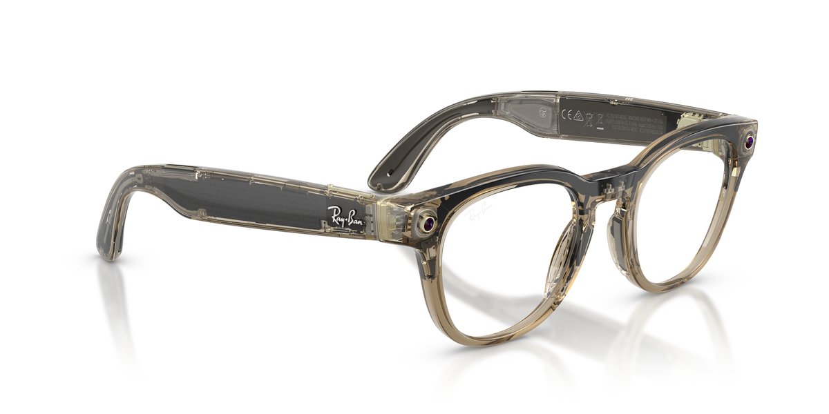 Ray-Ban Meta RW7002 Beige Tortora Trasparente — Lente Demo