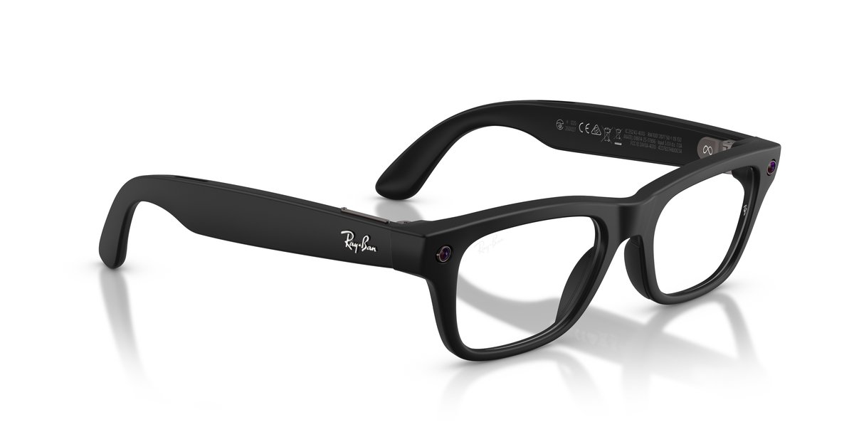 Ray-Ban Meta Wayfarer RW7001 Nero — Lente Demo (Cal. 50)