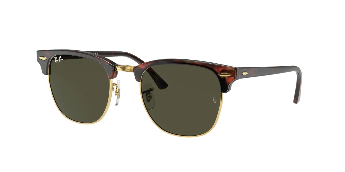 Ray-Ban Clubmaster Classic RB3016 tartarugato su oro W0366