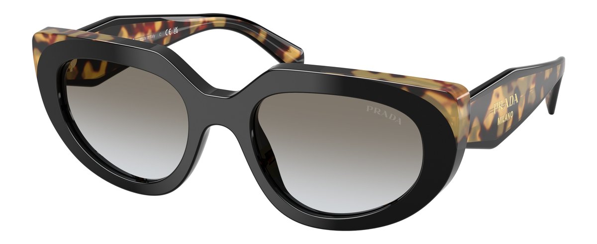 Prada PRD02S Nero/Tartarugato medio