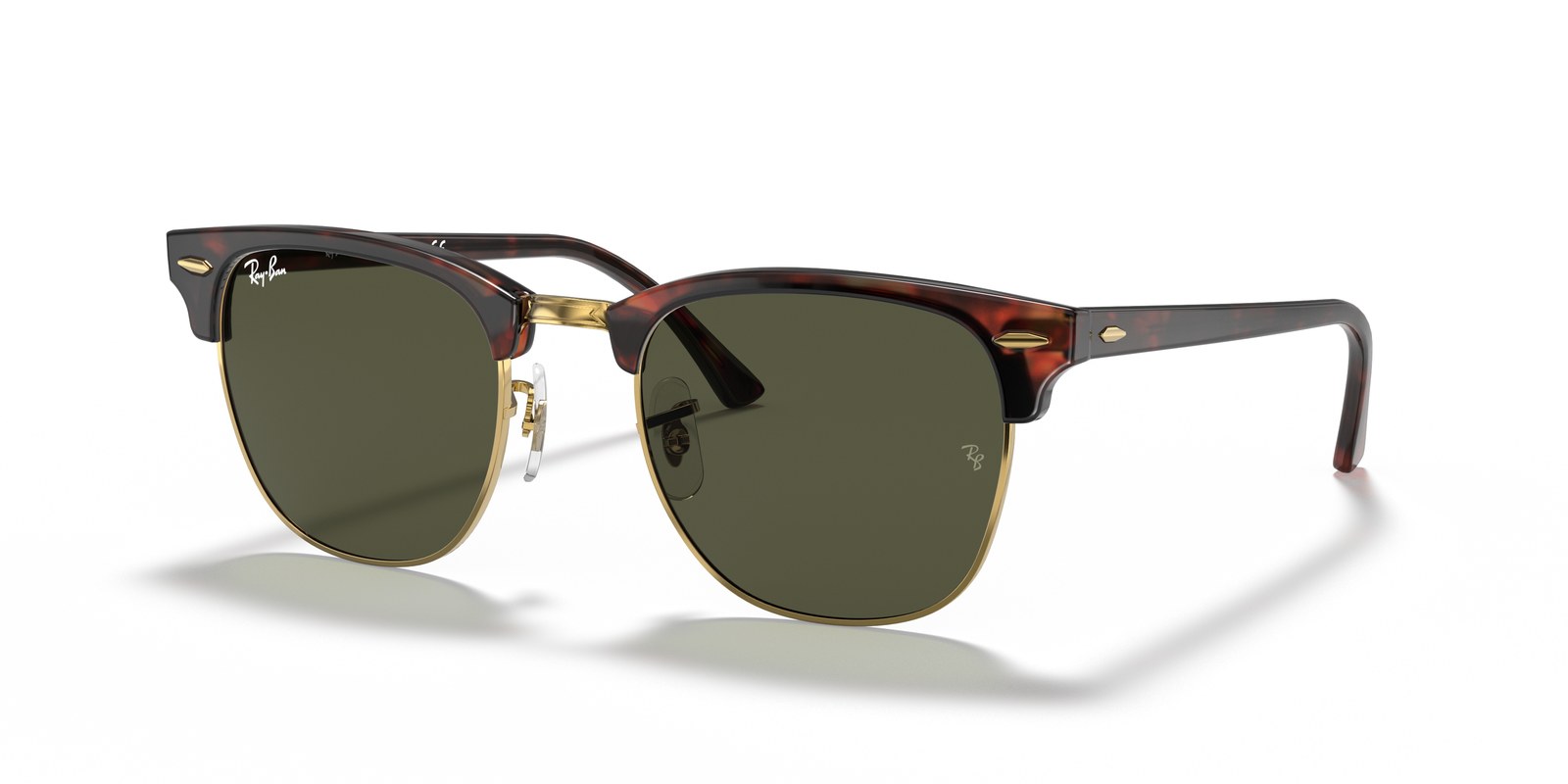 Ray-Ban Clubmaster Classic RB3016 tartarugato su oro W0366