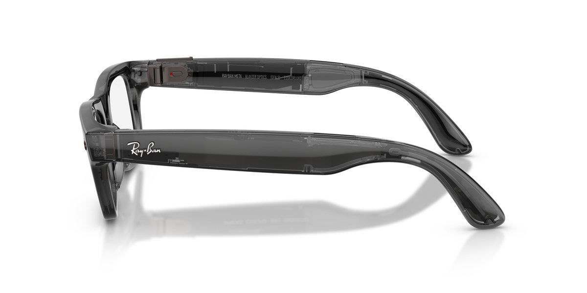 Ray-Ban Meta Wayfarer RW7001 Nero Trasparente — Lente Demo 5