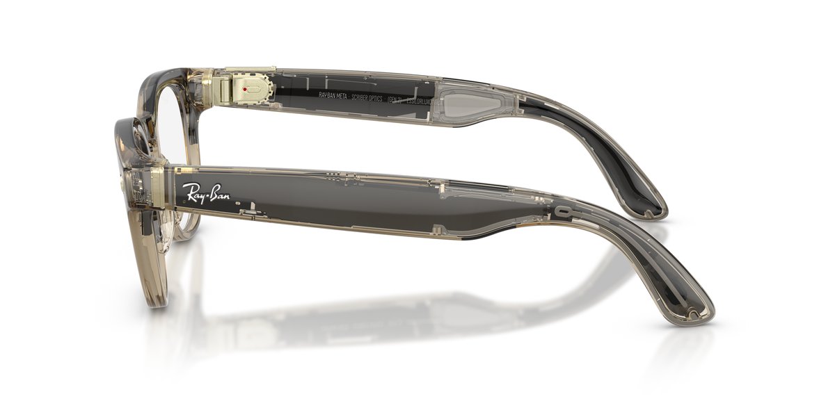 Ray-Ban Meta RW7002 Beige Tortora Trasparente — Lente Demo 5