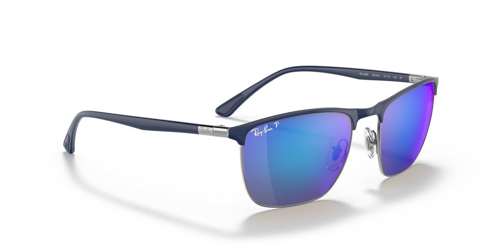 Ray-Ban Chromance RB3686 blu su canna di fucile 92044L